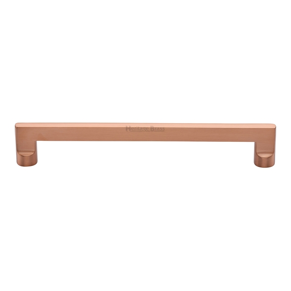 C0345 256-SRG • 256 x 273 x 35mm • Satin Rose Gold • Heritage Brass Trident Cabinet Pull Handle